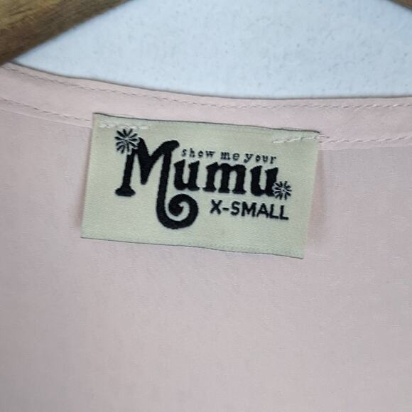 Show Me Your MuMu Pink Speckle Dots Brewster Top Size XS - Picture 5 of 9